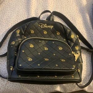 Disney Black Quilted Backpack